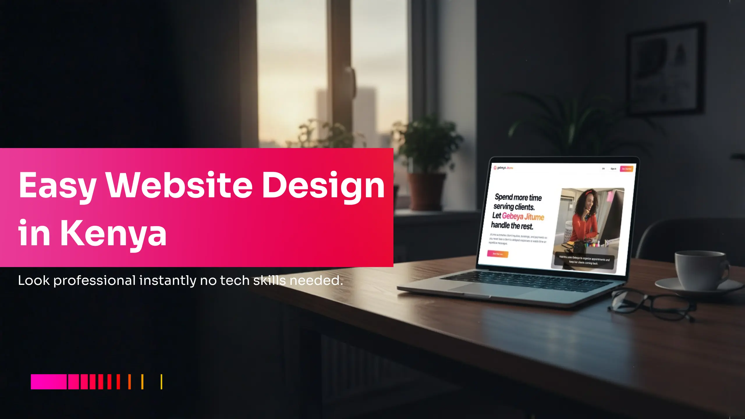 Easy Website Design Kenya with Gebeya Jitume mini website builder for small businesses.