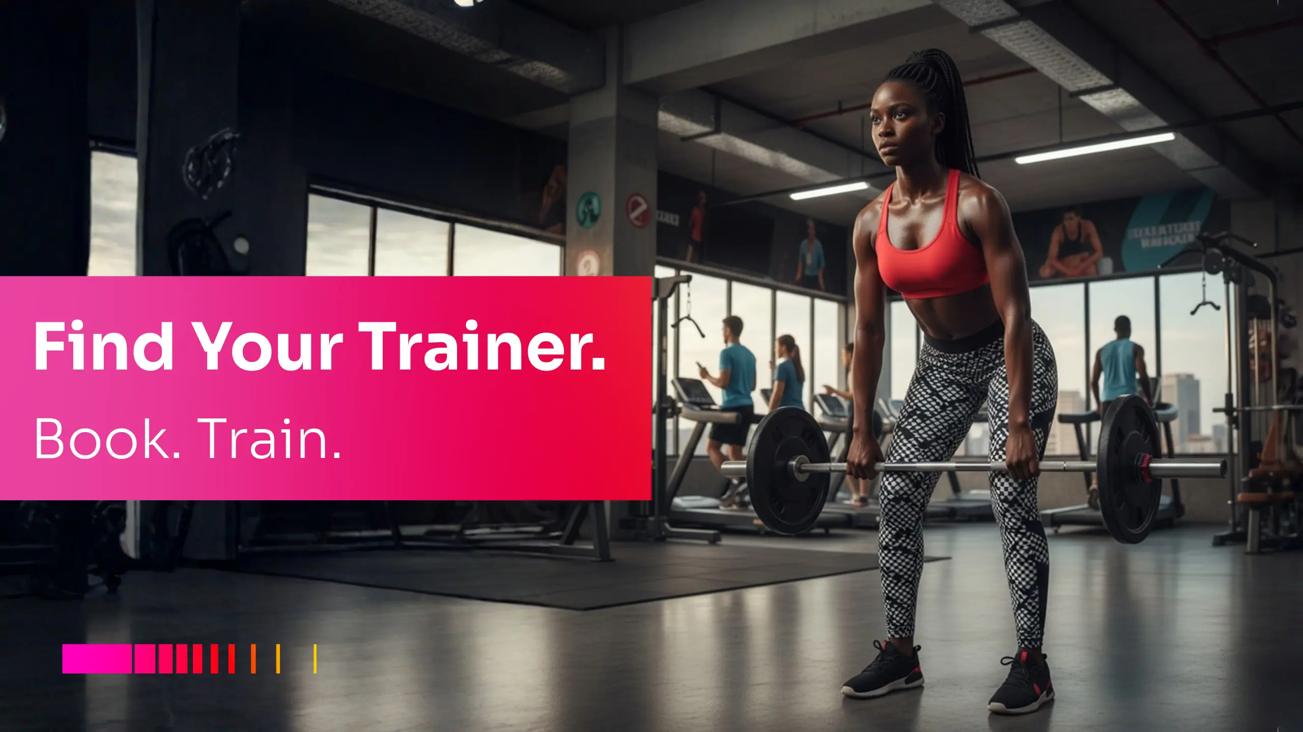 Woman training at gym in Kenya promoting fitness gyms near me Kenya and personal trainers on Gebeya Connect