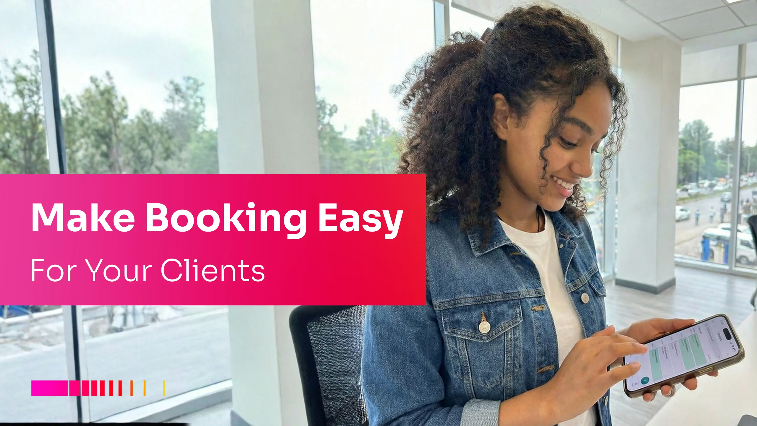 Woman using Gebeya Jitume app for easy booking experience and appointment scheduling Ethiopia.