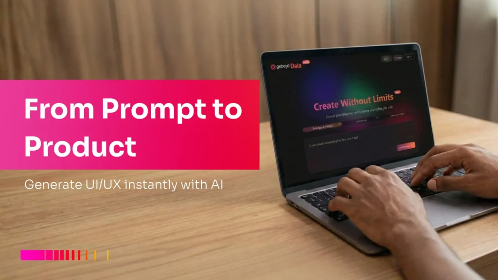 AI UI UX generator dashboard creating UI screens instantly with AI
